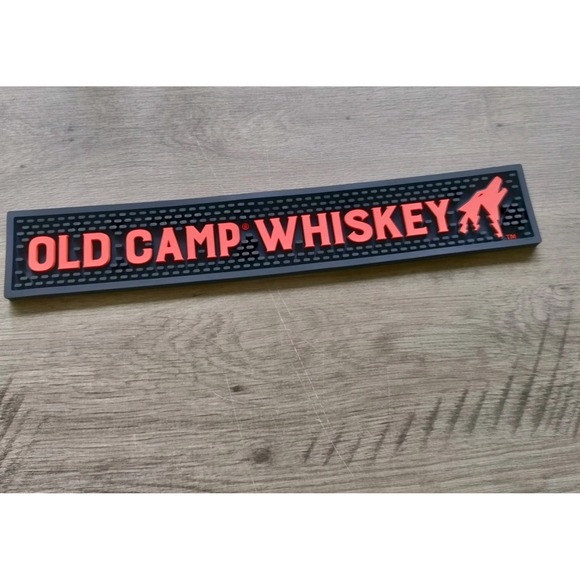old camp Other - Old Camp Whiskey Spill Rail Bar Mat 21"x3.5" Rubber NEW